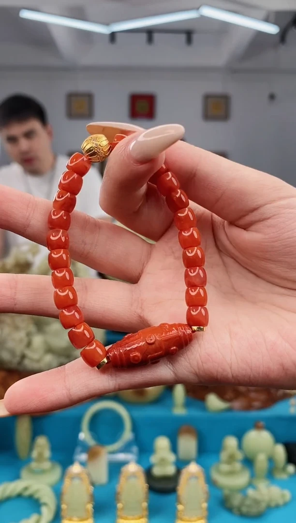 【闪购商品】南红玛瑙手串未镶嵌九眼手串多样性发发一件