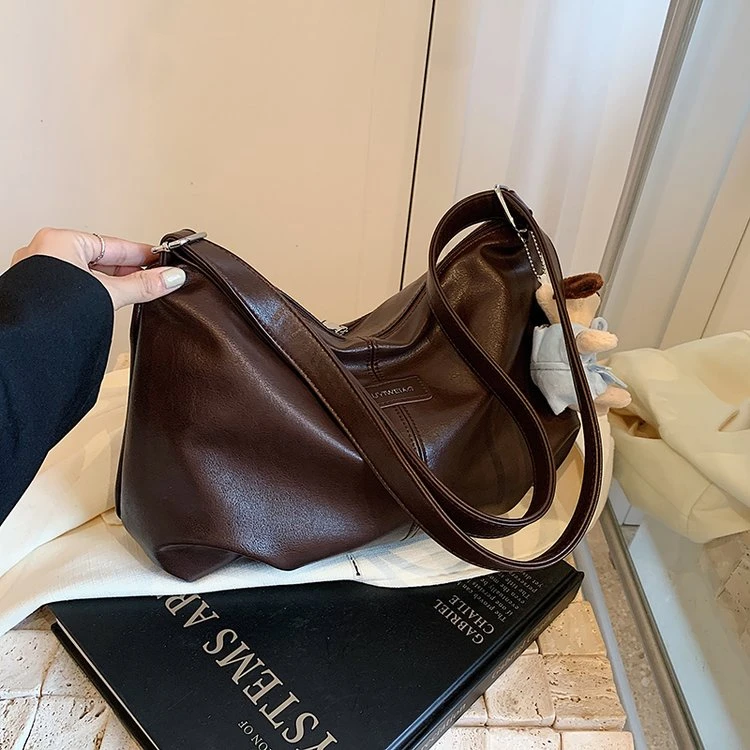 百搭秋冬托特包小众包包流浪包通勤单肩包女包拉链2024年秋季爆款