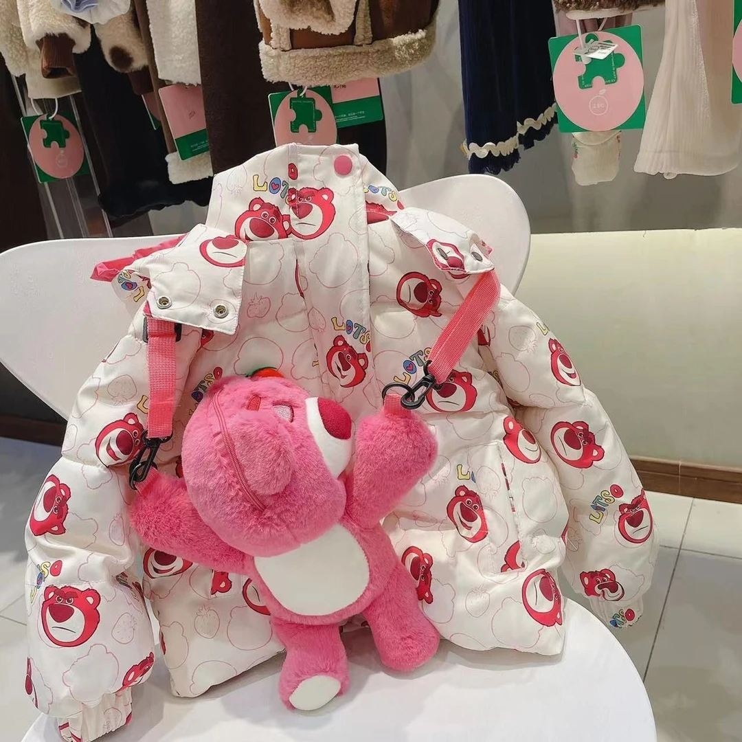 女童棉服2023新款冬季加绒网红中大童洋气卡通儿童装棉衣外套潮