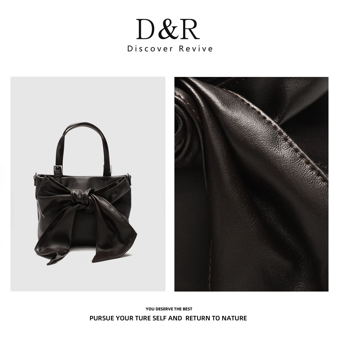 Discover Revive 新款时尚雅丹百搭单肩休闲手提包包E421-咖