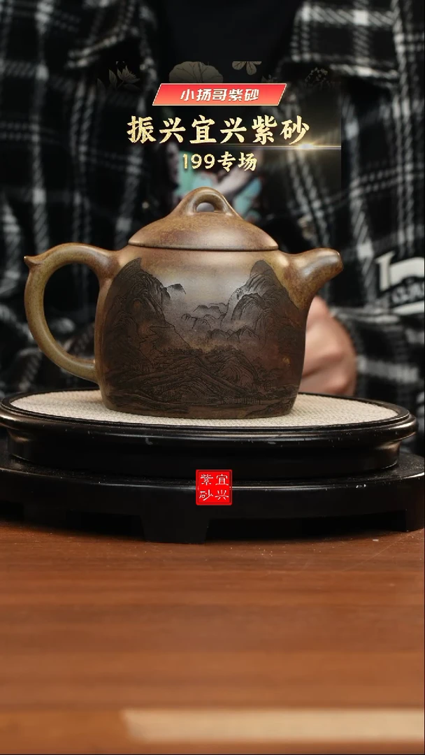 【闪购商品】紫砂茶壶J3072谭青段泥柴烧秦权