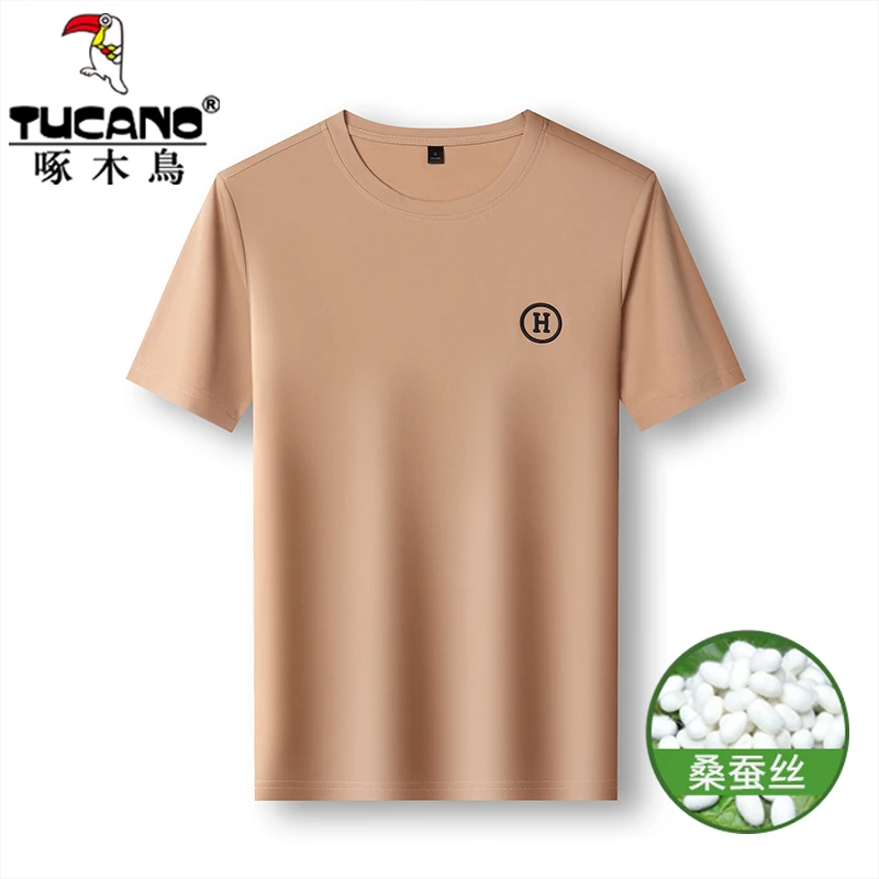 TUCANO/啄木鳥10.6%桑蚕丝 春夏新款男士短袖T恤2242