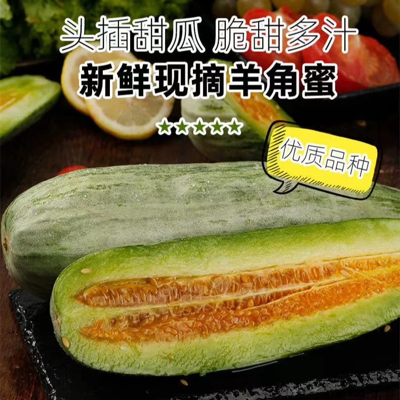 【春季头茬】山东香甜羊角蜜甜瓜新鲜应季水果蜜瓜4.5斤