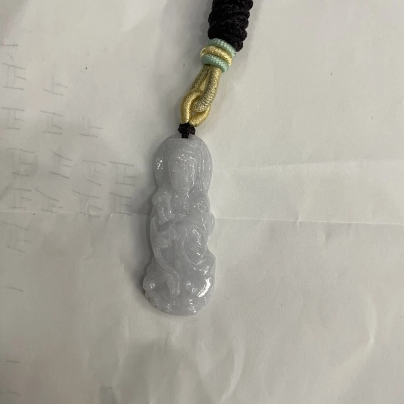 翡翠A货 缅 观音吊坠-113145