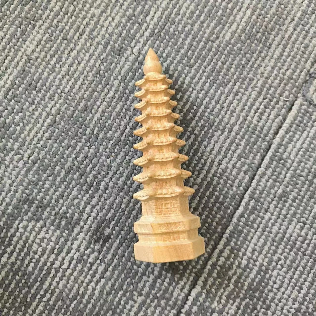 桃 木塔把件-430016