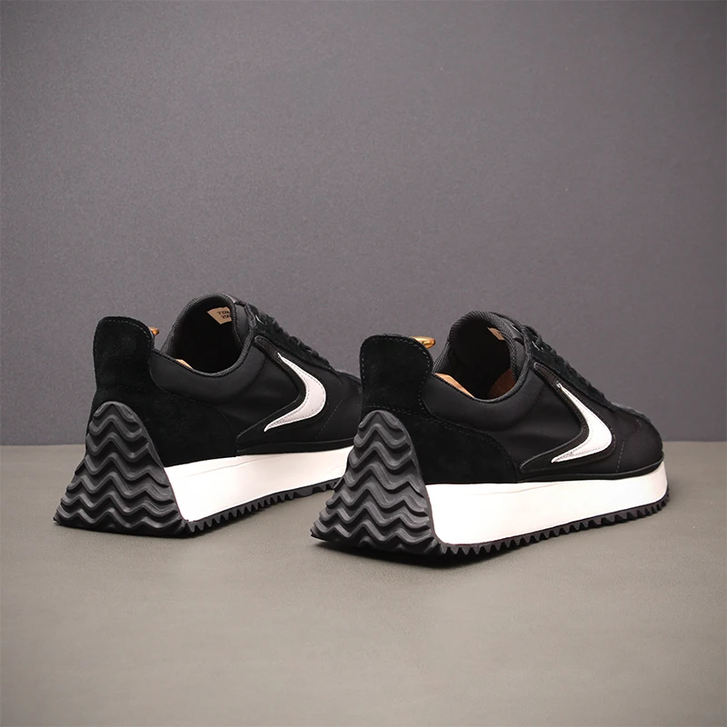 2023新款男鞋网红爆款小众阿甘鞋男士真皮百搭透气老爹鞋增高板鞋