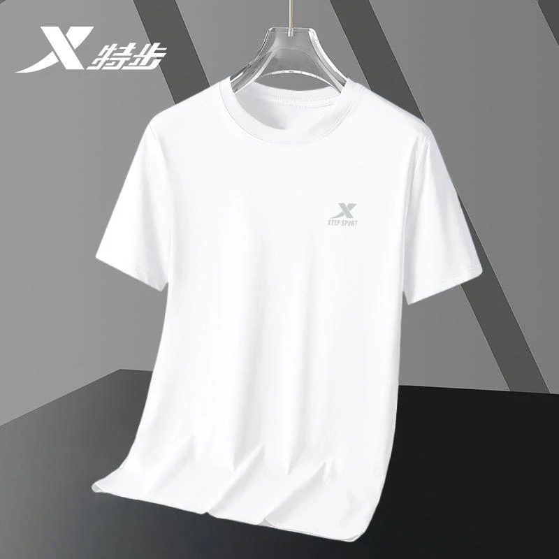 特步短袖t恤冰丝速干衣男士夏季官方正品轻薄健身跑步运动服半袖
