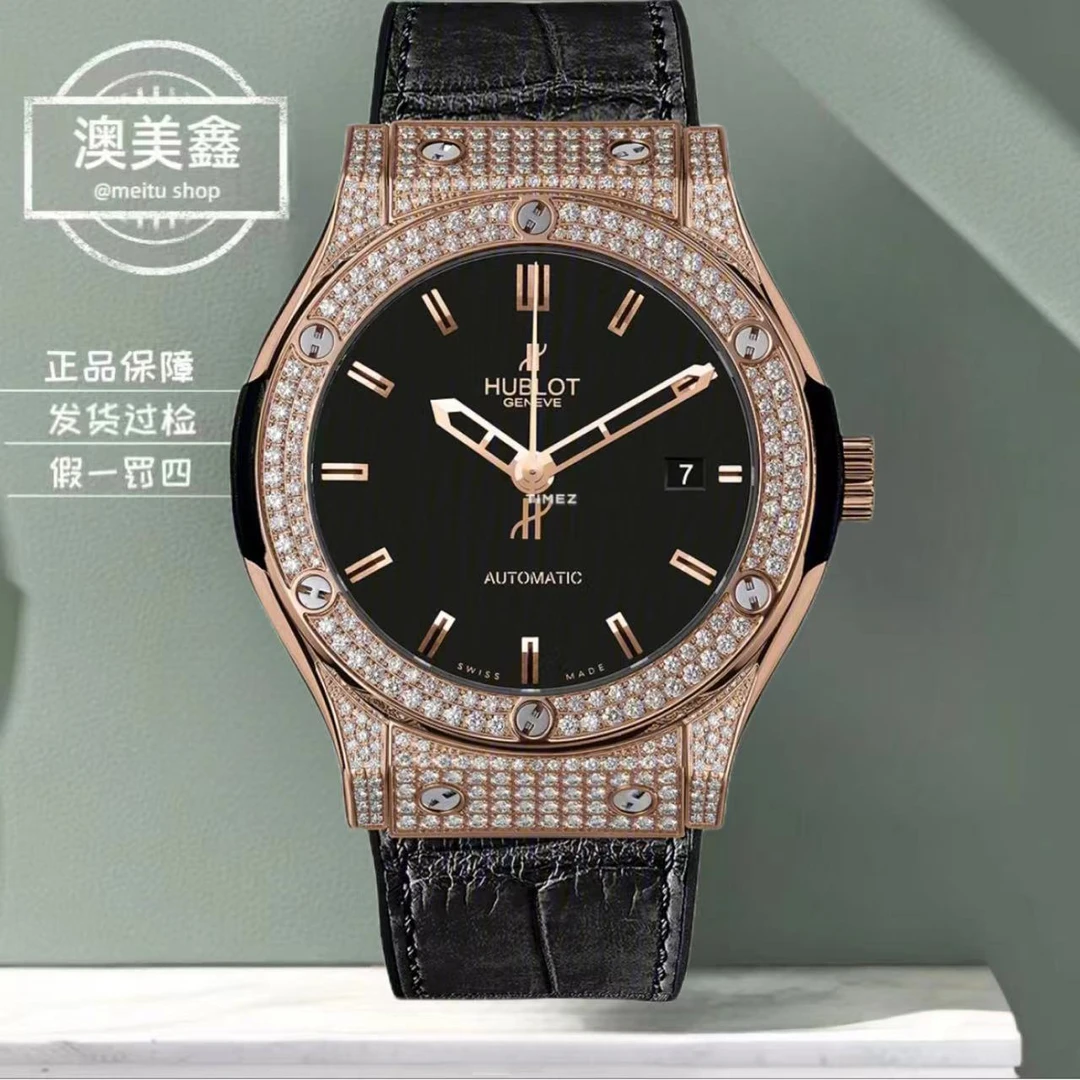 95新 Hublot/宇舶表 澳美鑫/宇舶511.OX/原镶钻/黑盘/定金链接