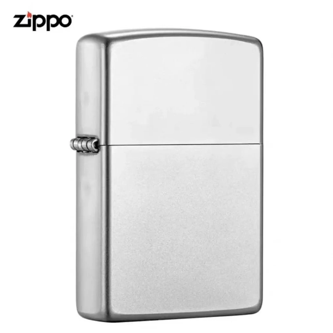 ZIPPO/之宝【常规光板】镀铬缎砂 经典简单防风打火机 TC9901US