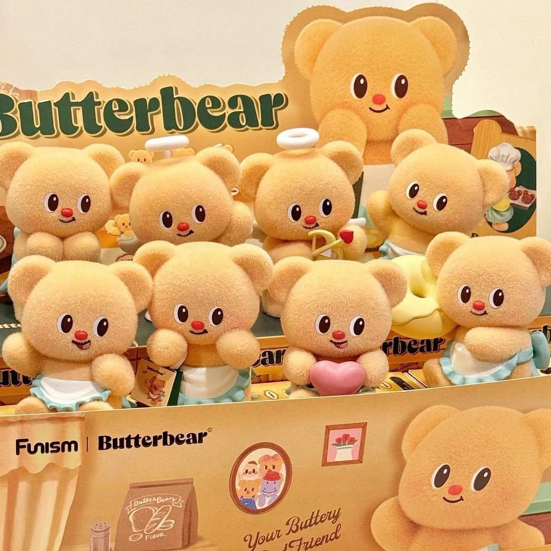 【拆盒】黄油小熊营业日系列盲盒手办可爱潮玩礼物