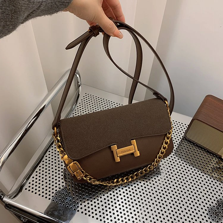 东承高奢 | 单肩斜挎女士包（长23宽7高13）6361咖