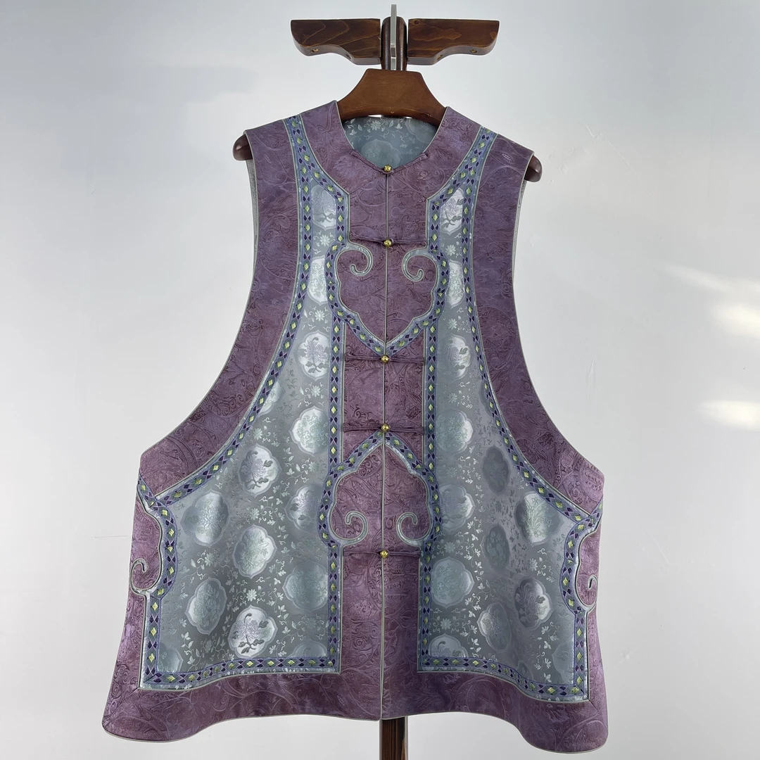 寨优袡【五福吉祥】复古新中式真丝宋锦如意姐姐服马甲