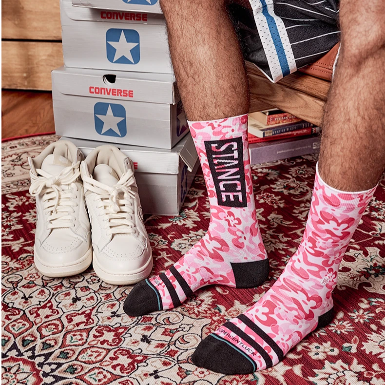 STANCE纯色ICON联名33PERCENTLUCK556运动袜休闲中筒袜百搭吸汗袜