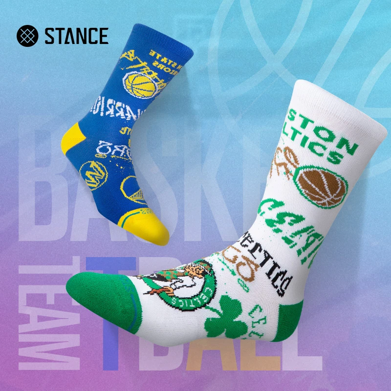STANCE【活动款】斯坦斯NBA球队联名款555男运动袜 中筒舒适休闲袜