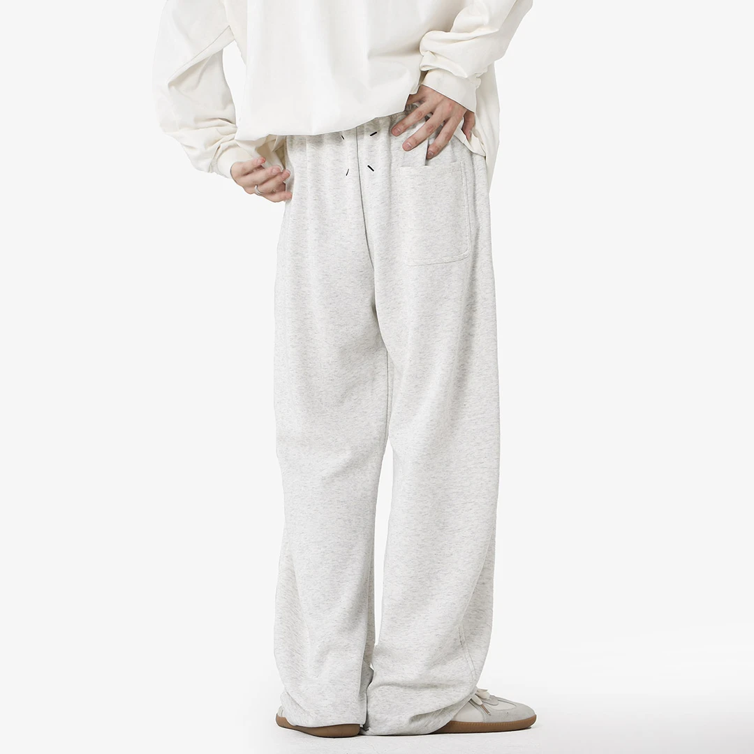 秋冬350G弯刀卫裤休闲裤子男潮牌ins宽松休闲阔腿卫裤