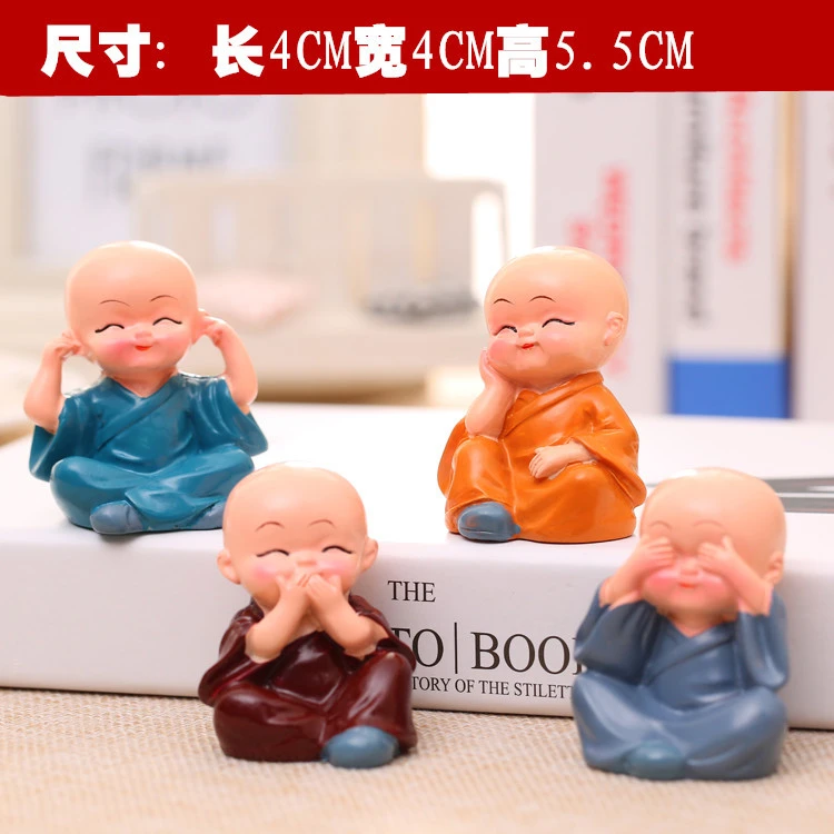 四不小和尚房间个性小沙弥办公室桌面创意小孩卧室内家居茶桌摆设