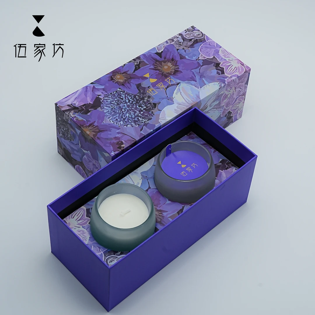 伍家坊水晶玻璃杯蜡套组留香去味无烟型卧室氛围室内家用送礼礼盒