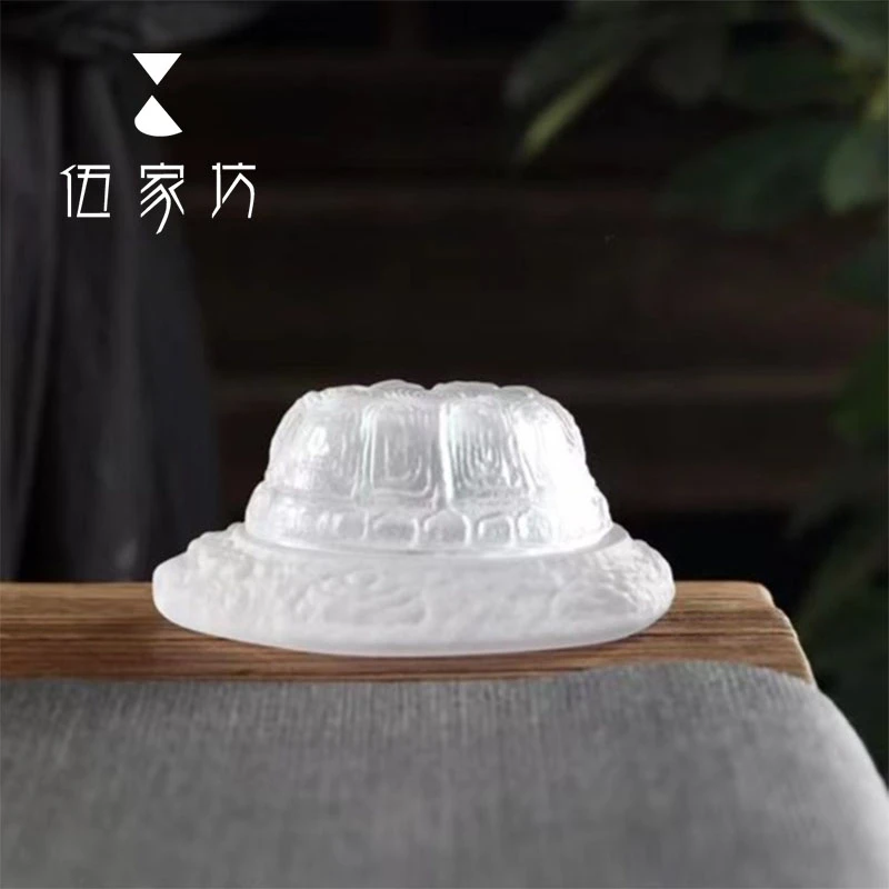 伍家坊水晶玻璃琉璃富甲天下套组茶道配件手工耐热主人杯创意茶杯