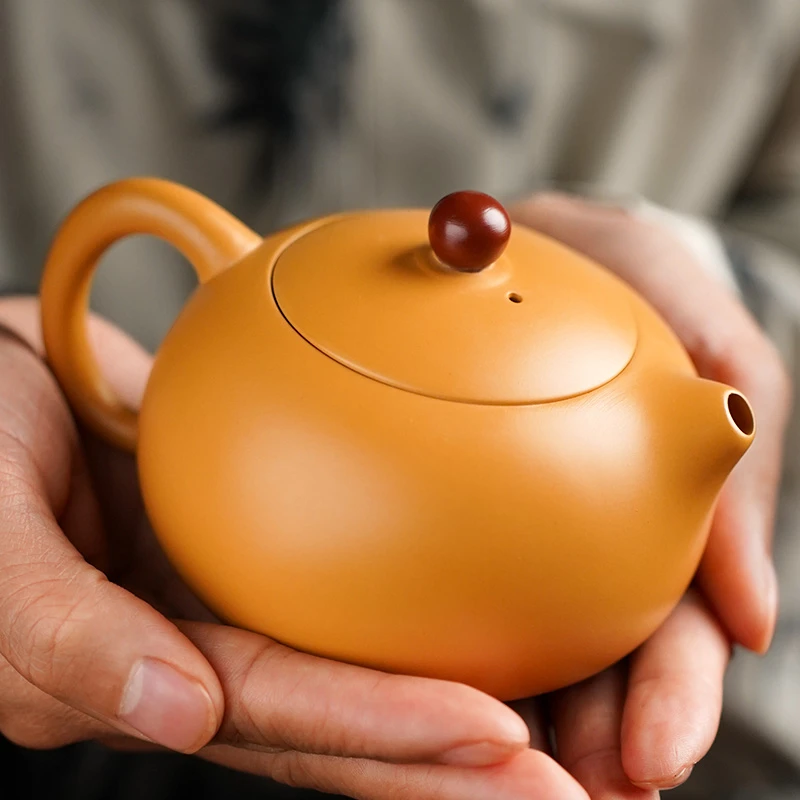 紫砂黄金段西施凤鸣壶半手工鸿运当头黄金容量功夫茶具精美家用壶
