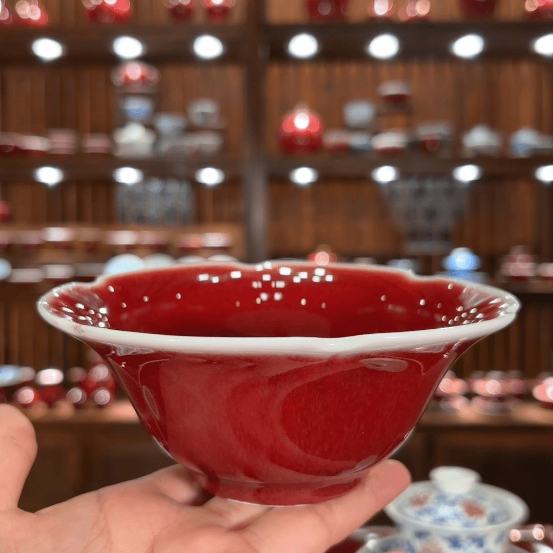 杯闻轩坊原矿郎红、花碗