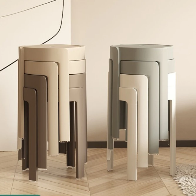 塑料凳子加厚家用特厚现代简约可叠放摞叠久坐舒服椅子高圆凳板凳