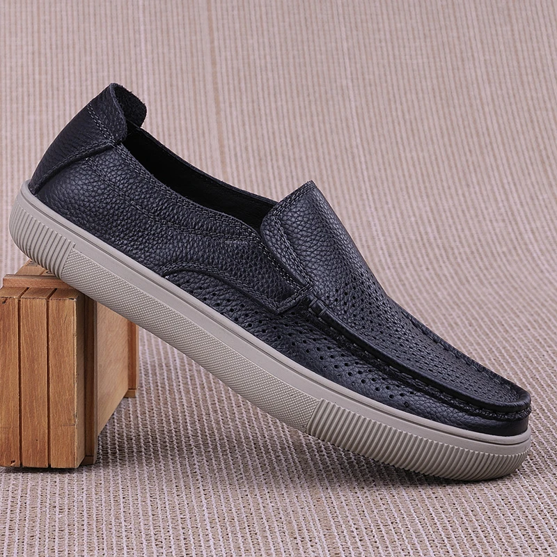 2025新款时尚四季一脚蹬透气男鞋休闲鞋套脚鞋新款帆布鞋透气皮鞋