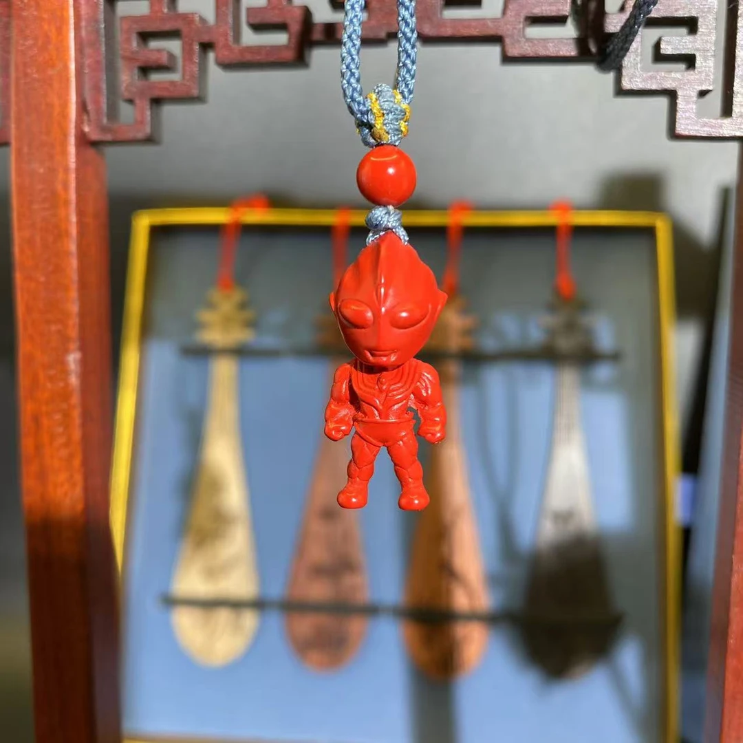 辰砂（处理）高含量红砂水飞砂奥特曼吊坠DZ020