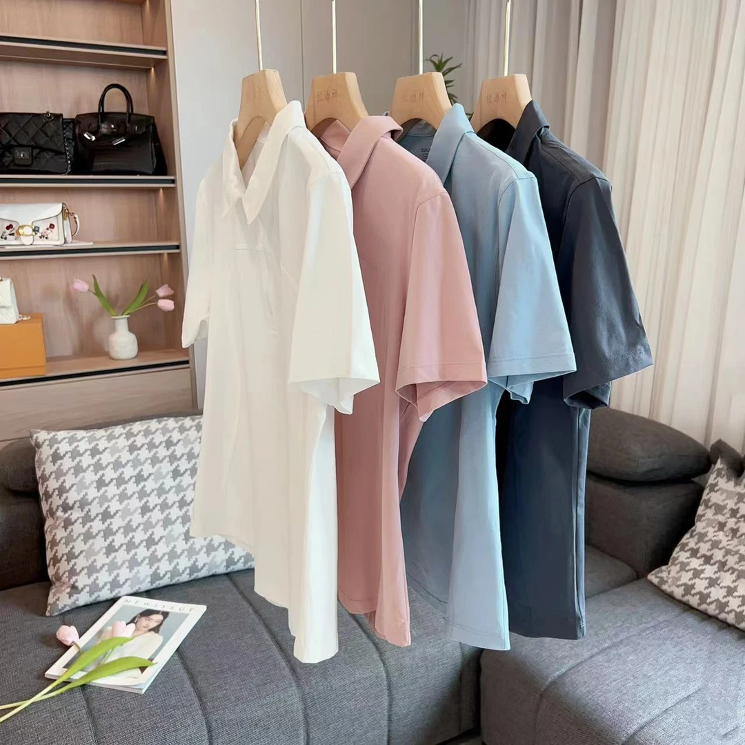 【美姐说】透气小翻领凉感T恤女士6522