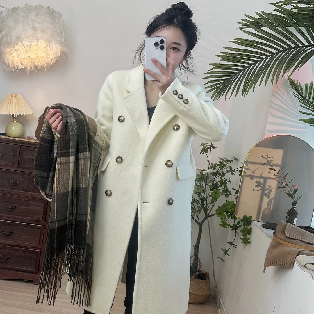 【小付专属】小个子时尚修身羊毛大衣秋冬气质呢子外套YR-023