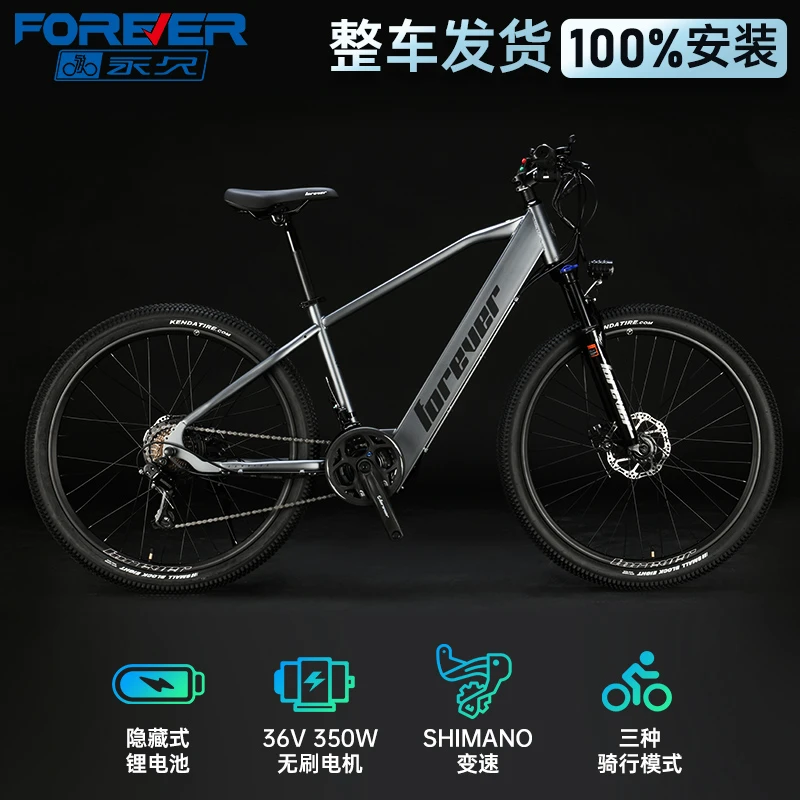 FOREVER/永久F45逐日锂电池助力自行车男女代步大功率爬坡新国标