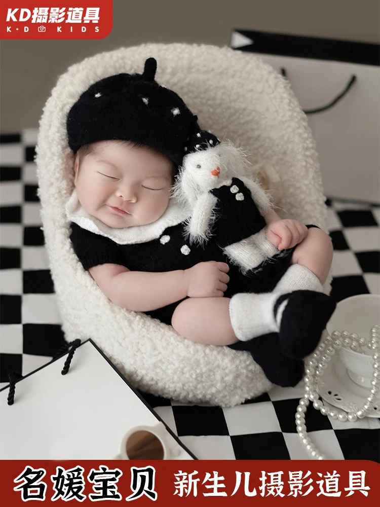 kd摄影道具满月照婴儿宝宝新生的儿拍照小香风服装儿童摄影z-295