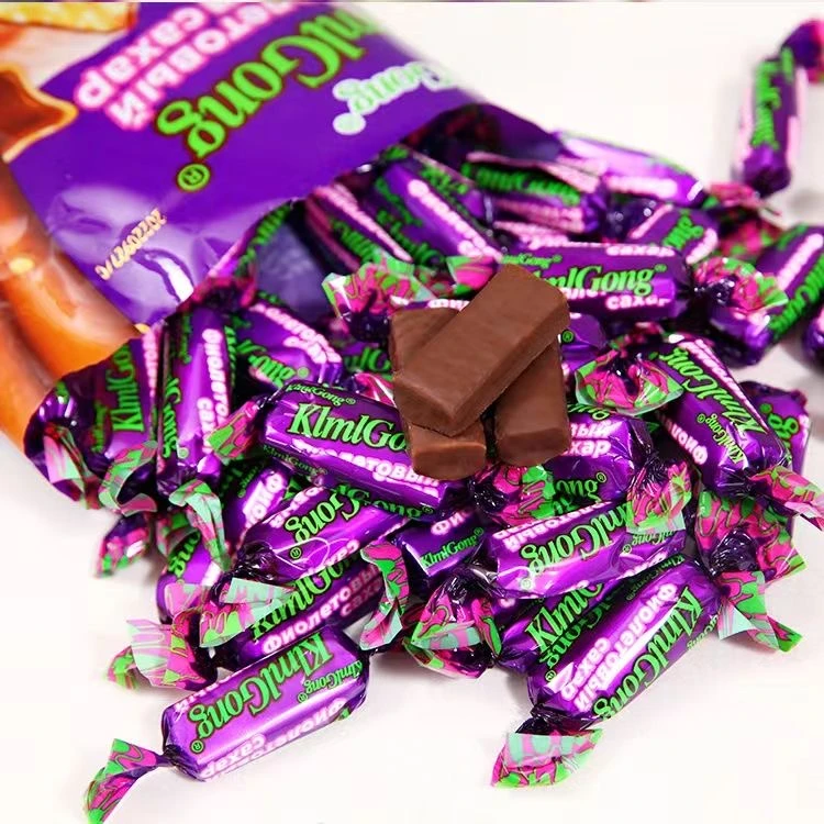 【到手500克】紫皮糖俄罗斯风味果仁夹心巧克力喜糖零食年货糖果