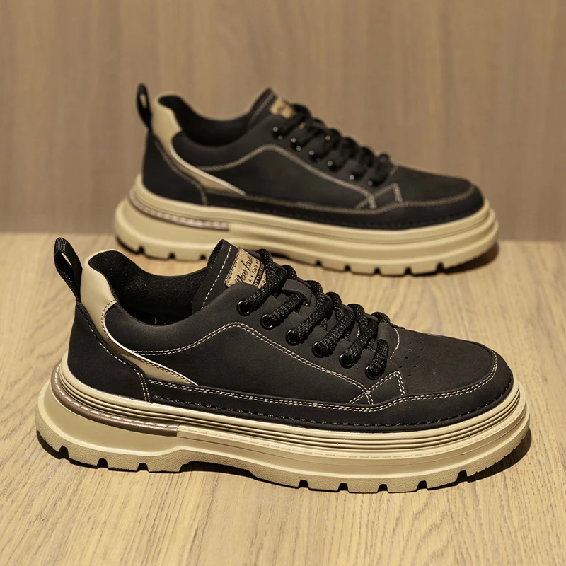 低帮马丁鞋男款2024新款英伦风休闲皮鞋工装鞋百搭鞋潮鞋MDY6135