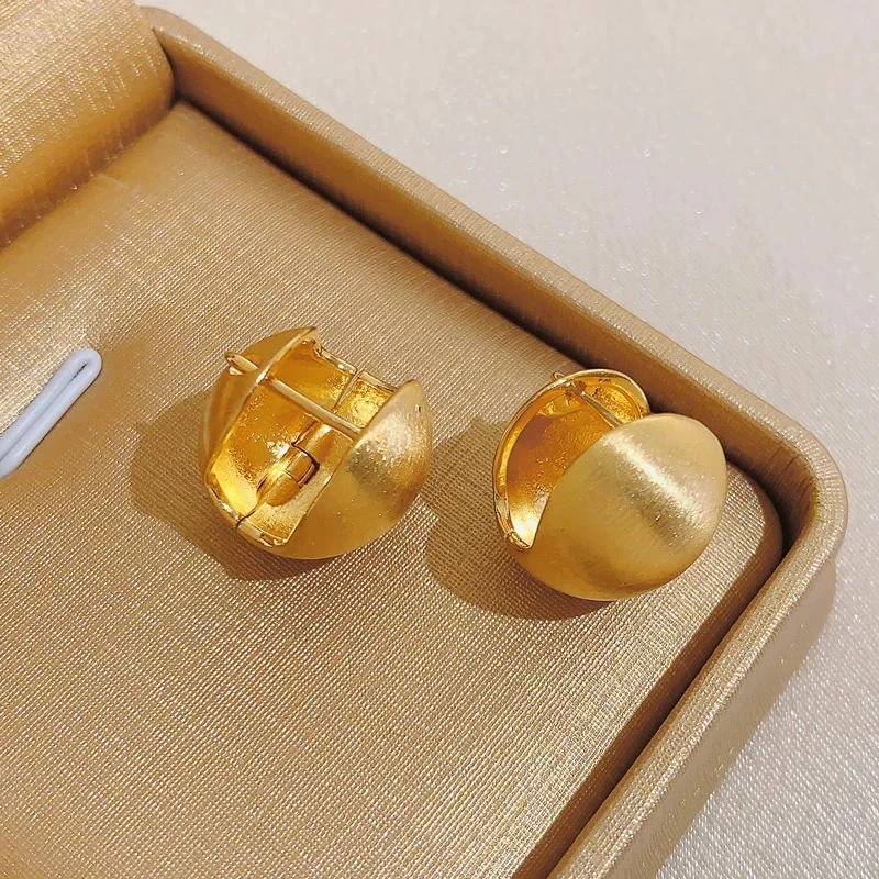 铜合金耳饰 秋冬精致百搭拉丝球耳扣