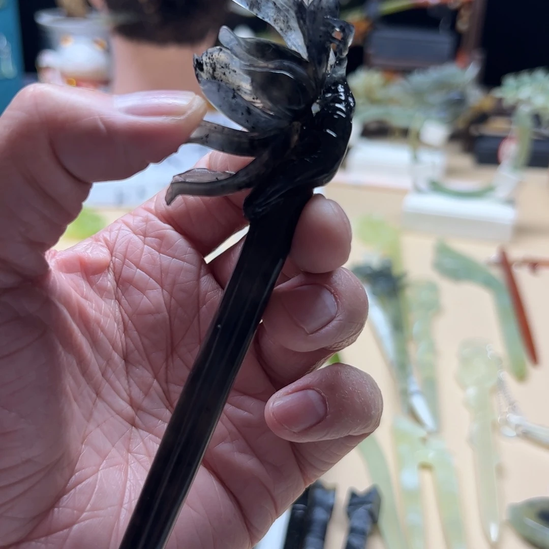 岫玉发簪未镶嵌七*?