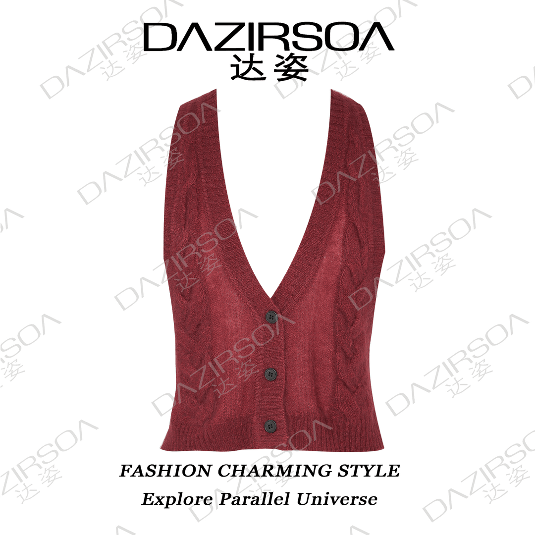 DAZIRSOA/达姿24A/W "叠穿主义" 韩系马甲毛衫 T280
