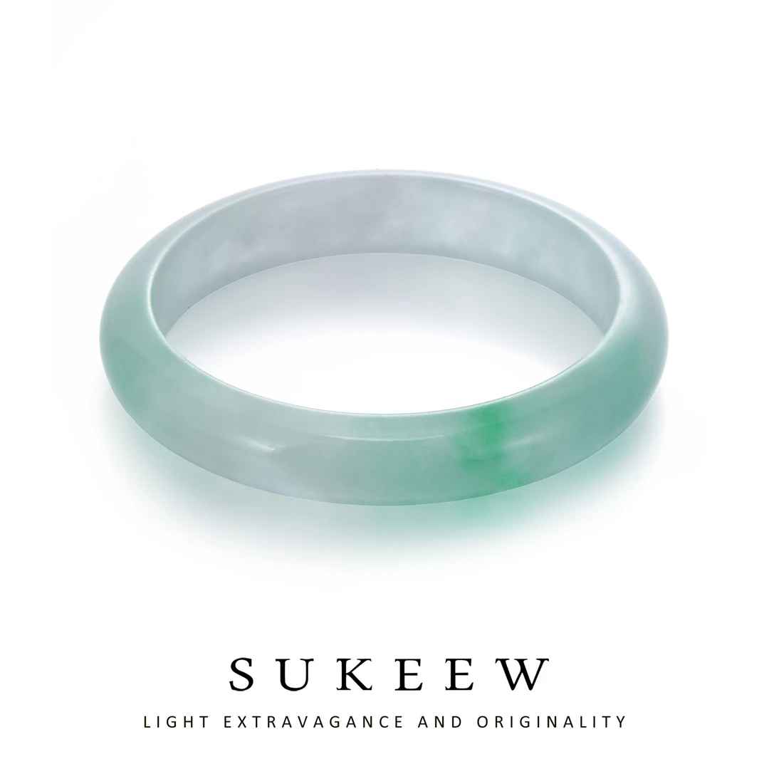 SUKEEW/酥可 非金属合成锆石手镯 绿纹优雅冰透轻奢手镯456216