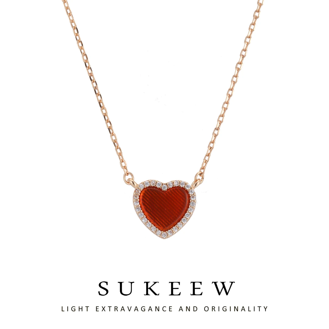 SUKEEW/酥可 铜合金项链 简约小巧mini爱心精致项链569235