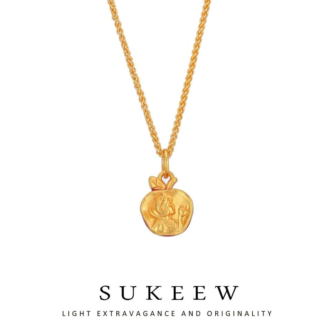 SUKEEW/酥可 镀k金 精致简约白雪公主圣诞苹果项链664205