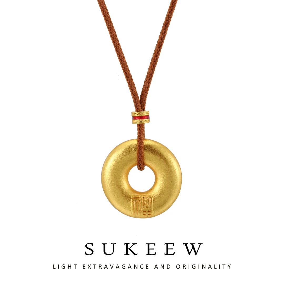 SUKEEW/酥可时尚百搭编织精致福圈毛衣项链344210