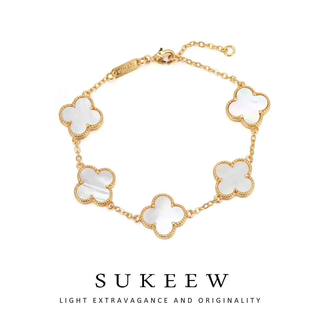 SUKEEW/酥可 铜合金手链 时尚经典贝壳花朵百搭手链662208