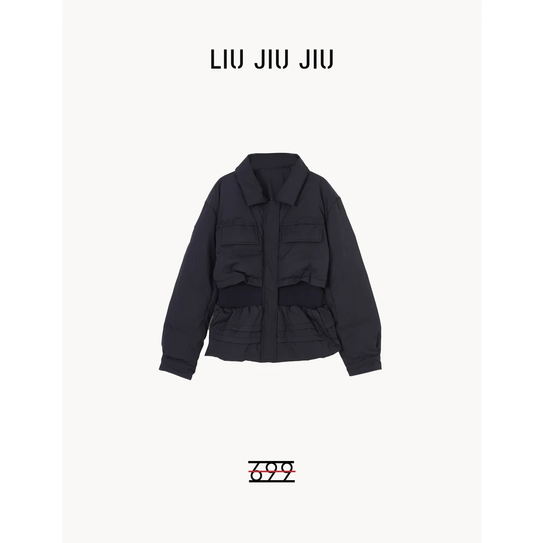 LIUJIUJIU 欧美复古高级感收腰小众设计加厚时尚宽松外套WT2985L