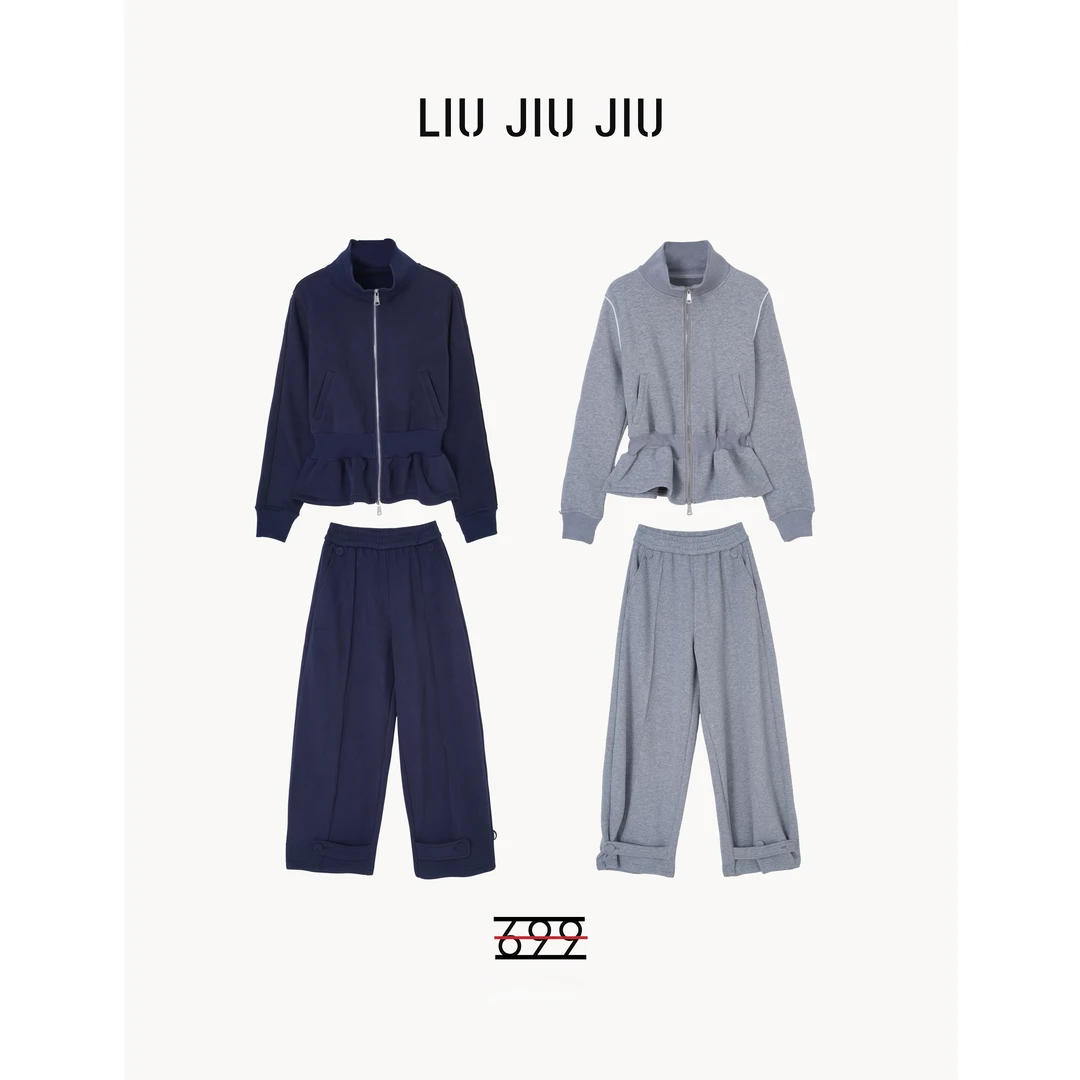 LIUJIUJIU 韩系小众设计师高级感时髦运动风收腰时尚套装TZ2913L