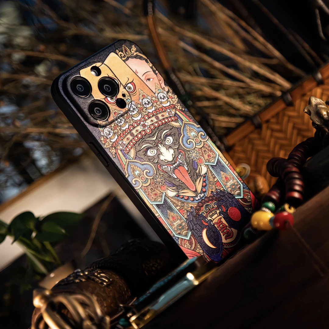 扎基拉姆 数码精致浮雕国风立体国风iPhone15/14/13/12手机套