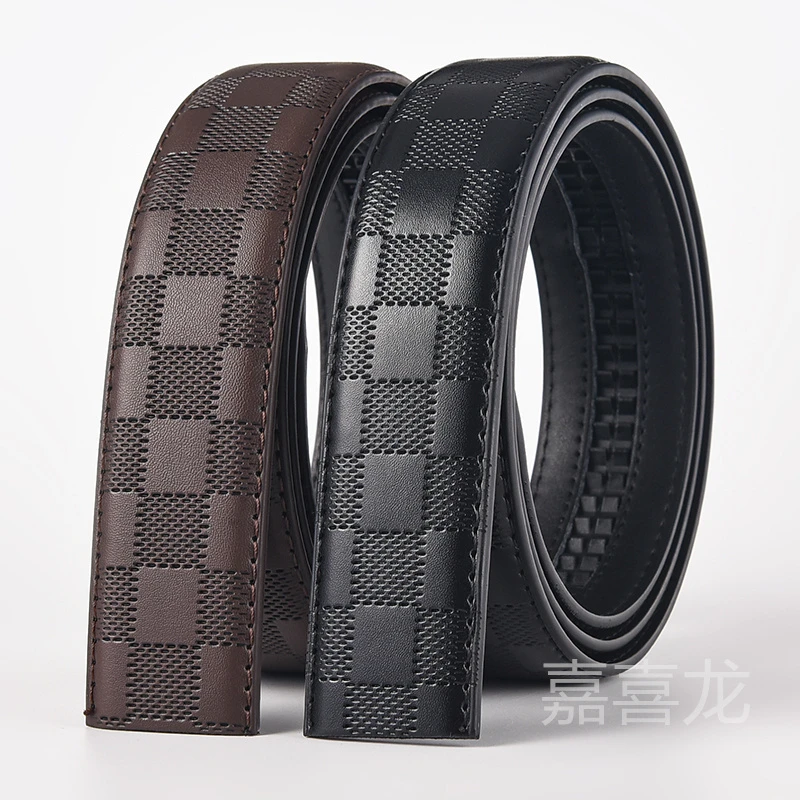皮带男士真皮不带头单带身自动扣青年腰带无头无扣皮带男裤腰带条