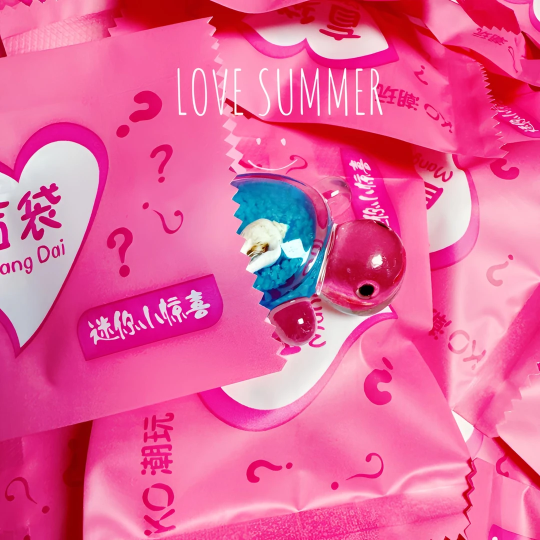 夜光海螺龟对对碰玩具装饰挂件潮玩 女生礼物 创意DIY迷你摆件