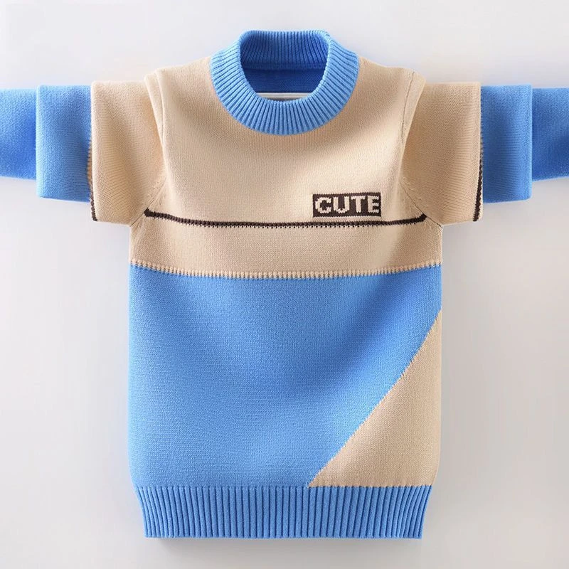 【加绒/不加绒】男童毛衣针织衫中大童洋气韩版加绒加厚秋秋冬装