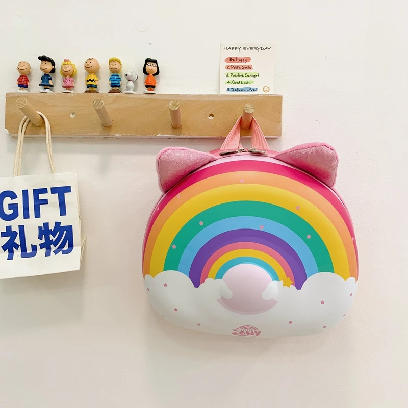 彩虹小背包幼儿1-2-3岁女童双肩小包舞蹈包儿童旅游休闲游玩背包0