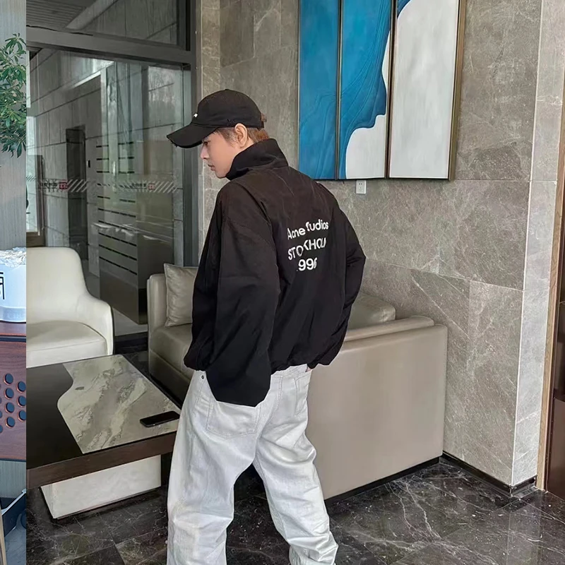 满配版ANCE秋冬季男女通穿中性水洗做旧薄款式暗黑风外套