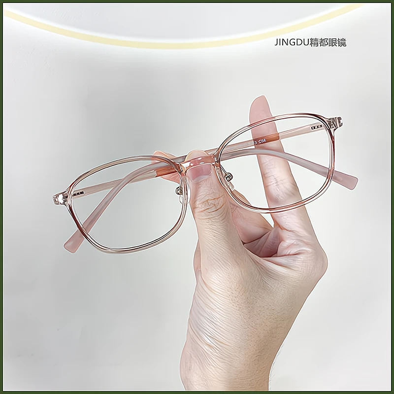 超轻TR90适合方圆脸的眼镜框女冷茶色韩系时尚防蓝光眼镜可配度数